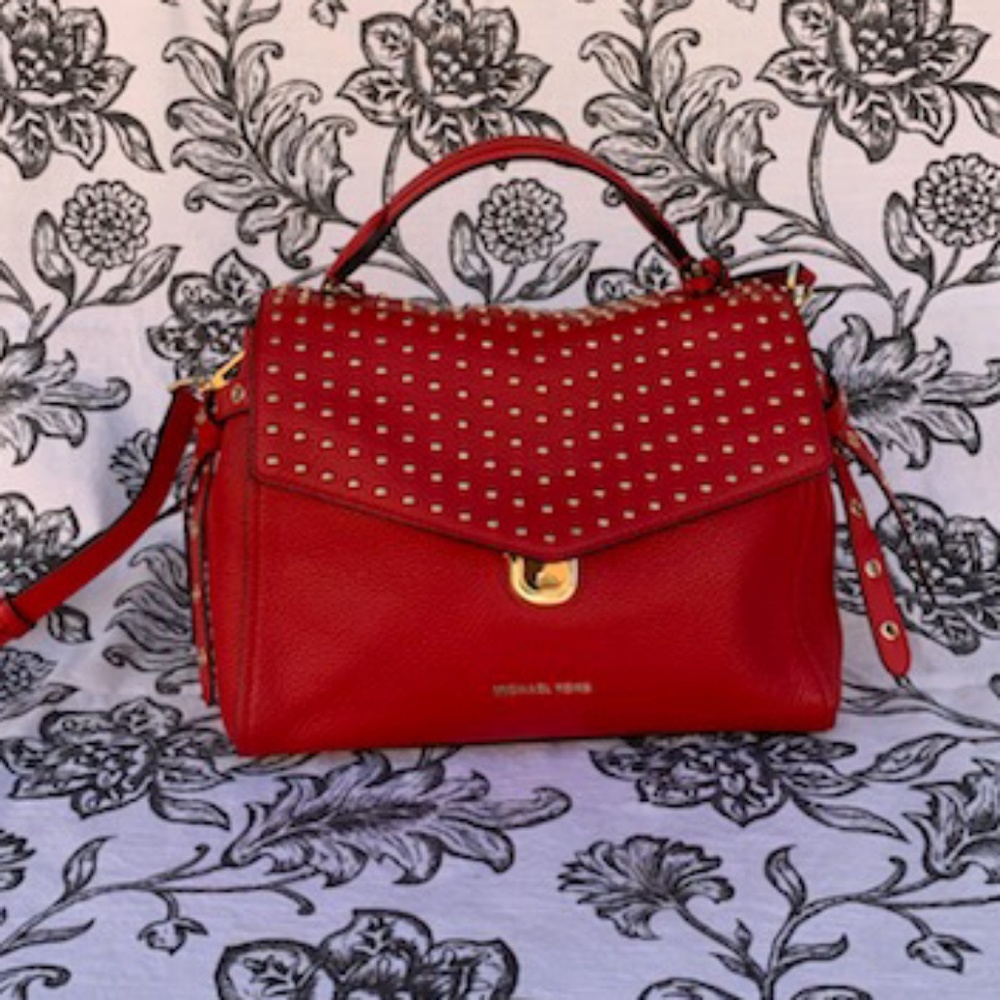 Michael Kors Studded Leather Satchel